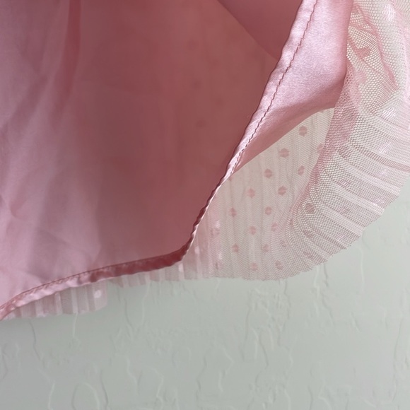 Epic Threads Tulle Pleated Tulle Polka Dot Balletcore Baby Pink Midi Skirt Large - Picture 4 of 8